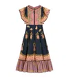 Valentino Ruched Tiered Paisley-print Cotton-muslin Midi Dress