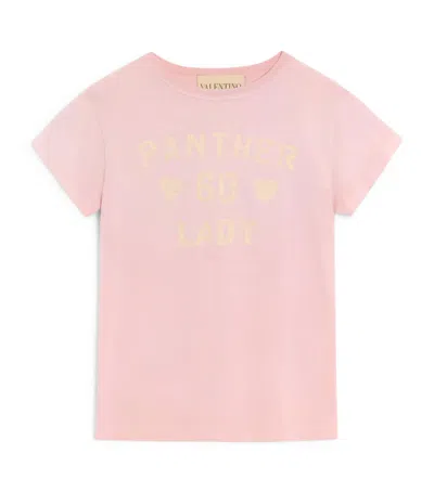 Valentino Garavani Printed Cotton T-shirt Clothing In Pink
