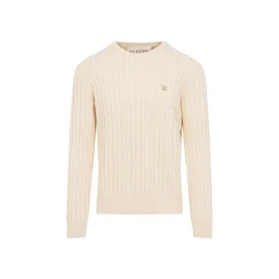Valentino Garavani Vlogo Jumper In Neutral