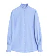 Valentino Hemd Aus Classic Stripe Popeline Frau Iris Liliac 48 In Blue