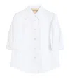 Valentino Chemise En Popeline De Coton Femme Blanc Optique 48