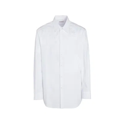 Valentino Cotton Shirt Men In White