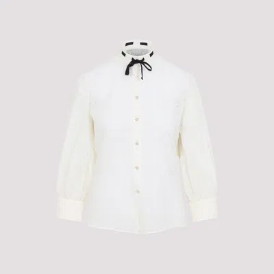 Valentino Cotton Shirt In White
