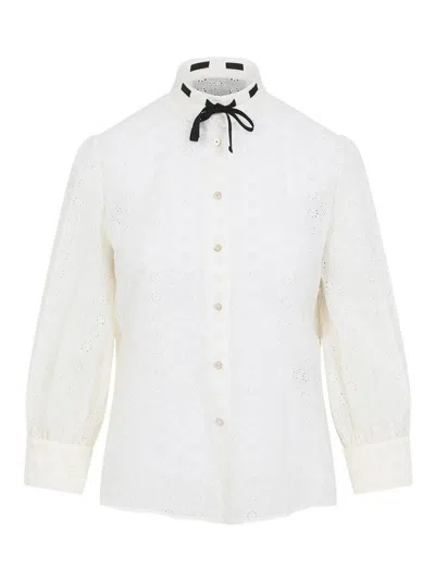 Valentino Cotton Shirt In White