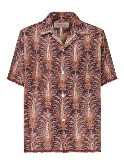 VALENTINO COTTON SHIRT WITH GRAPHIC PRINT