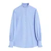 Valentino Hemd Aus Classic Stripe Popeline Frau Iris Liliac 48