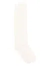 Valentino Embellished Pointelle-knit Cotton Socks In Neutrals