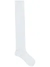 Valentino Embellished Pointelle-knit Cotton Socks In White