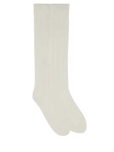 Valentino Cotton Socks In White