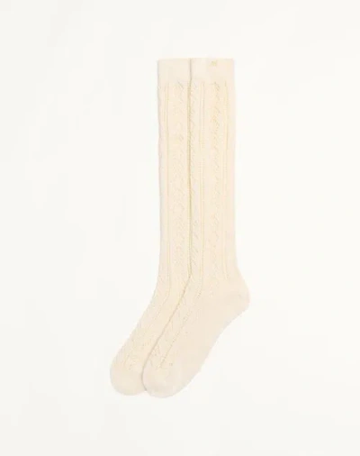 VALENTINO GARAVANI VALENTINO COTTON SOCKS WOMAN BIRCH L/X