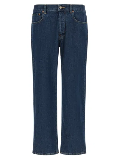 Valentino Garavani Cotton Straight-leg Jeans In Blue
