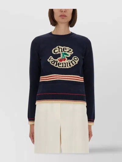 Valentino Cotton Sweater Crew Neck Long Sleeves