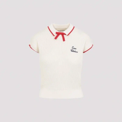 Valentino Cotton Sweater S In White