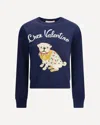 Valentino Cotton Sweatshirt In Black