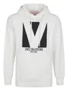 Valentino Garavani White Cotton Sweatshirt In Avorio