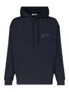 Valentino Hooded Sweatshirt With In Blue