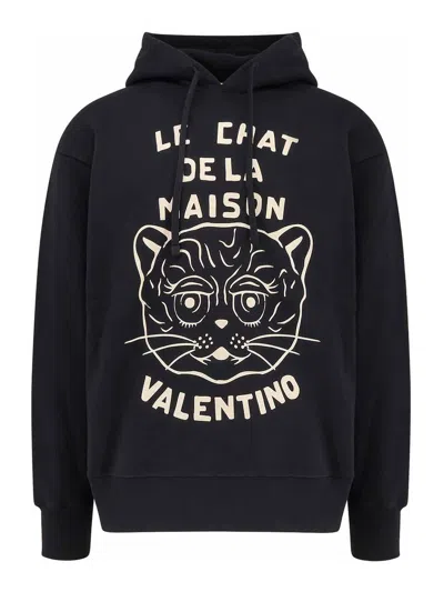 VALENTINO COTTON SWEATSHIRT LE CHAT DE LA MAISON
