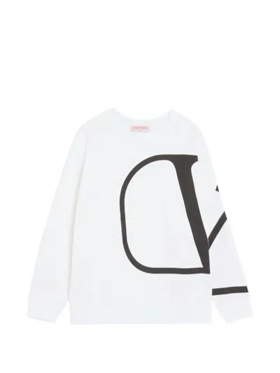 Valentino Cotton Sweatshirt In White