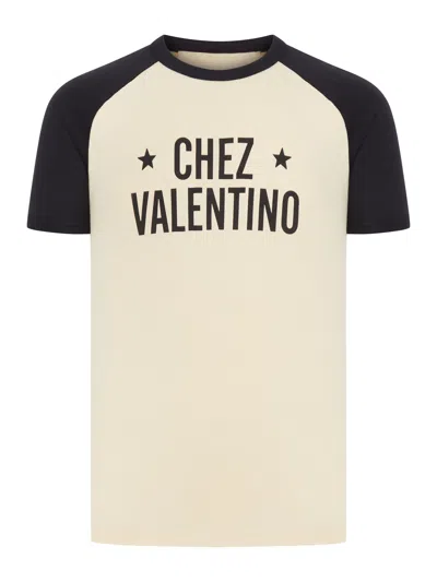 VALENTINO CHEZ VALENTINO PRINT COTTON T-SHIRT