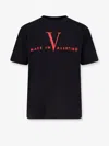 Valentino Crew Neck Short Sleeve T-shirt Design In Black