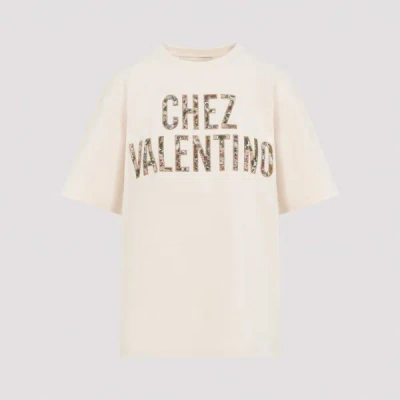 Valentino Cotton T-shirt M In Neutral