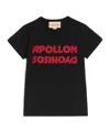 Valentino Cotton T-shirt With Apollon Dyonisos Print In Black