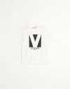 Valentino Mens Avorio Logo-print Crew-neck Cotton-jersey T-shirt In Ivory