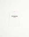 Valentino Cotton Crew Neck T-shirt With Graphic Print In Ivory