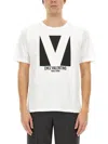 Valentino Mens Avorio Logo-print Crew-neck Cotton-jersey T-shirt