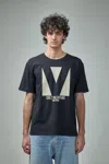 Valentino Crew Neck Short Sleeves T-shirts In Black