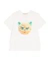 Valentino Cotton T-shirt With Le Chat De La Maison Print In White