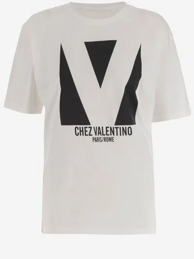 Valentino " Print T-shirt In White