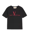 Valentino Crew Neck Short Sleeve T-shirt Design In Black