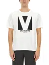 Valentino Mens Avorio Logo-print Crew-neck Cotton-jersey T-shirt