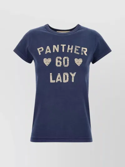 VALENTINO COTTON T-SHIRT WITH PRINTED TYPOGRAPHY SLOGAN