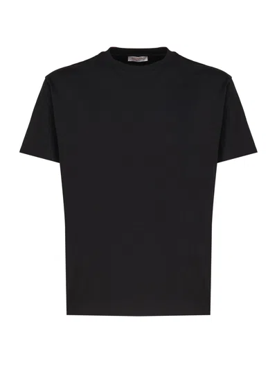 Valentino Cotton T-shirt With Stud In Black