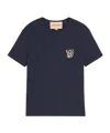 Valentino Garavani Logo-embroidered Cotton T-shirt In Black