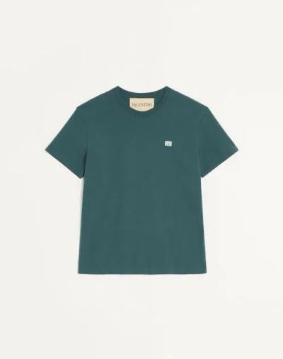 Valentino Garavani T-shirt With Signature Vlogo In Green