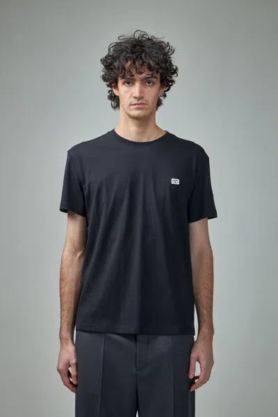 Valentino Cotton T-shirt With Vlogo Patch In Black