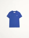 Valentino Vlogo Patch Crewneck T-shirt In Blue