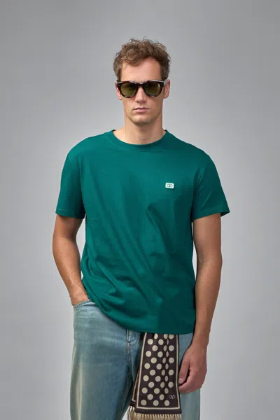 Valentino Garavani T-shirt With Signature Vlogo In Green