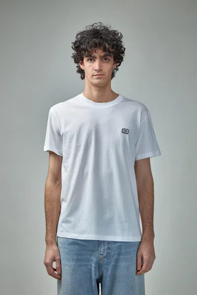 Valentino Cotton T-shirt With Vlogo Patch In White