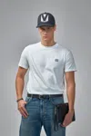 Valentino Garavani Cotton T-shirt With Vlogo Patch In White