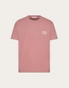 Valentino Cotton T-shirt With Vlogo Signature Patch In Pink