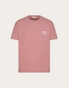 Valentino Cotton T-shirt With Vlogo Signature Patch In Mauve