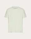 Valentino Cotton T-shirt With Vlogo Signature Patch In ミント