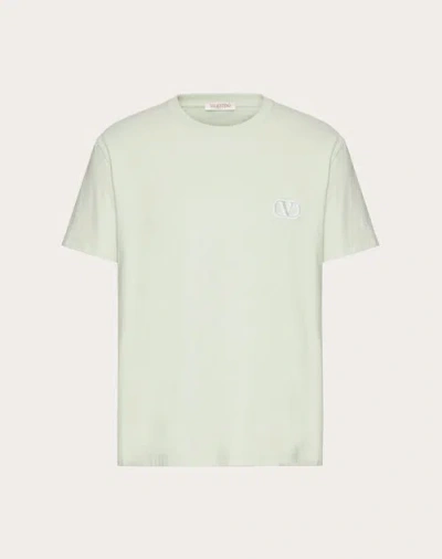 Valentino Cotton T-shirt With Vlogo Signature Patch In White