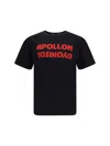 Valentino Cotton T-shirt Wuth Apollon Dyonisos Graphic Print In Black