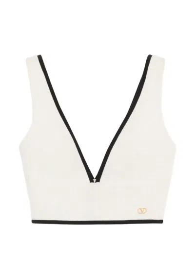 Valentino Cotton Tank Top In White