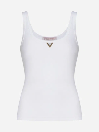 Valentino Vgold Tank Top In White